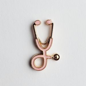 *NEW Enamel Stethoscope Pin || Pretty Pink